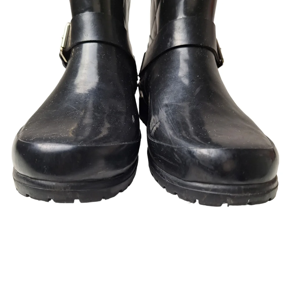 Sperry Topsider Falcon Rubber Black Rain Boots‎
